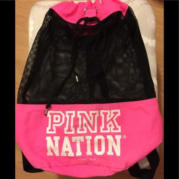 PINK Victoria's Secret Handbags - Victorias secret pink nation mesh backpack bag
